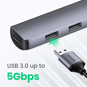 UGREEN-USB-C-Hub-4K30Hz-HDMI-USB-C-Hub-Multiport-Adapter-with-4-USB-30-Ports-USB-C-Dongle-Compatible-lrm20197